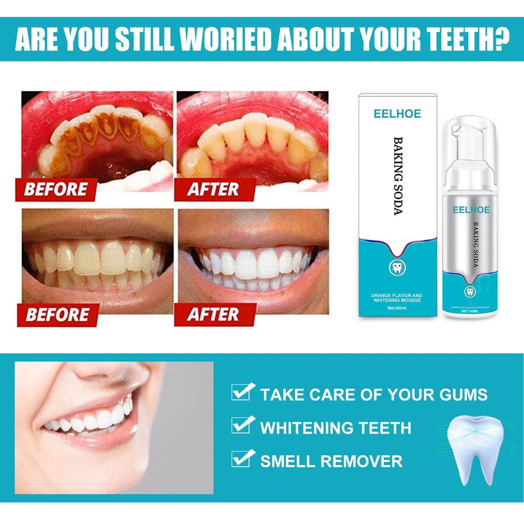 Mint Teeth Cleaning Mousse Removing Plaque Stains Breath Freshen Dental Gingival Oral Hygiene Foam Brighten Toothpaste