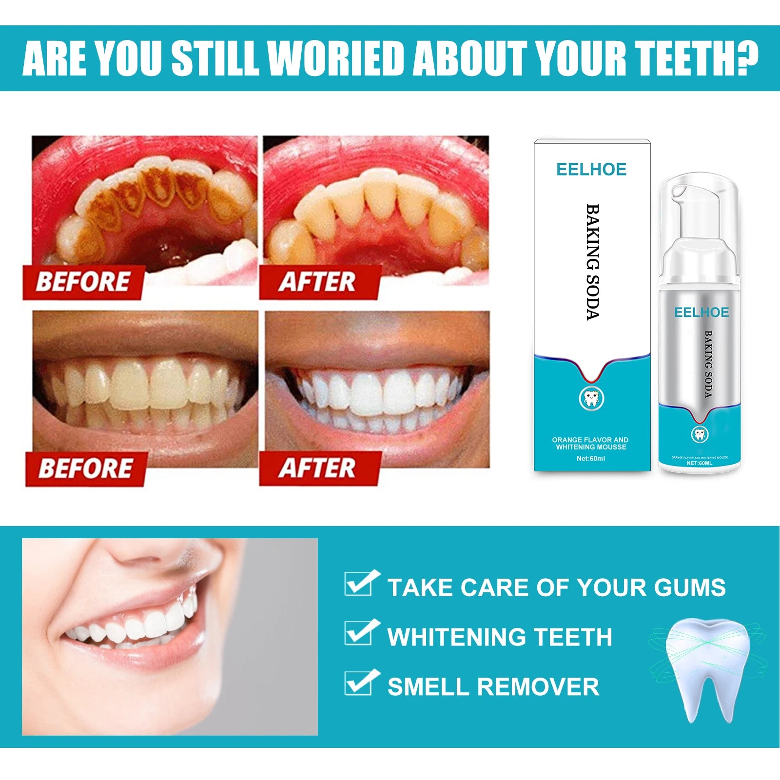 Mint Teeth Cleaning Mousse Removing Plaque Stains Breath Freshen Dental Gingival Oral Hygiene Foam Brighten Toothpaste