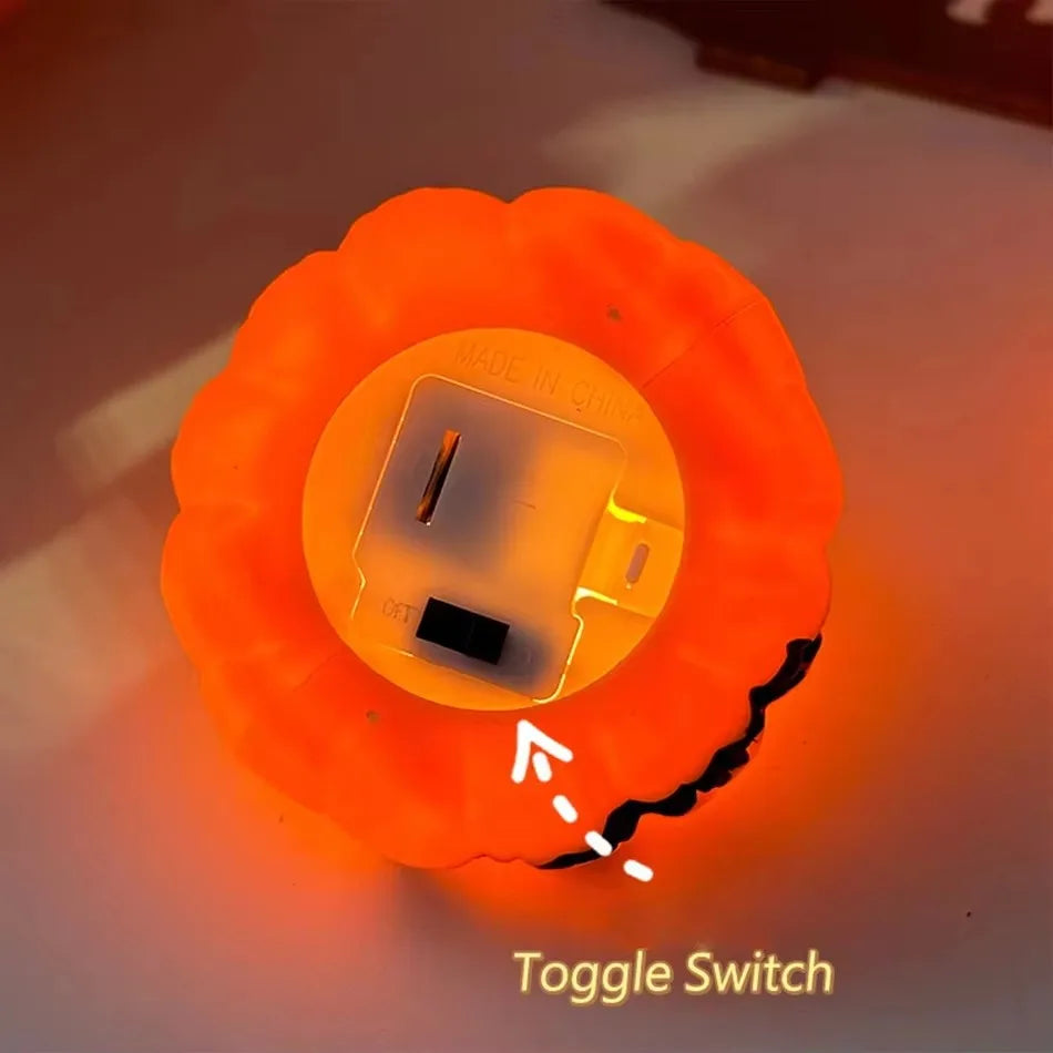 LED Pumpkin Lamp Warm Light Jack O Lantern