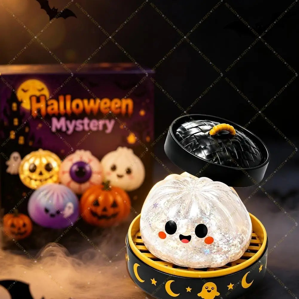 Halloween Party Theme Soft Squishy Dumpling Squishy Steam Box