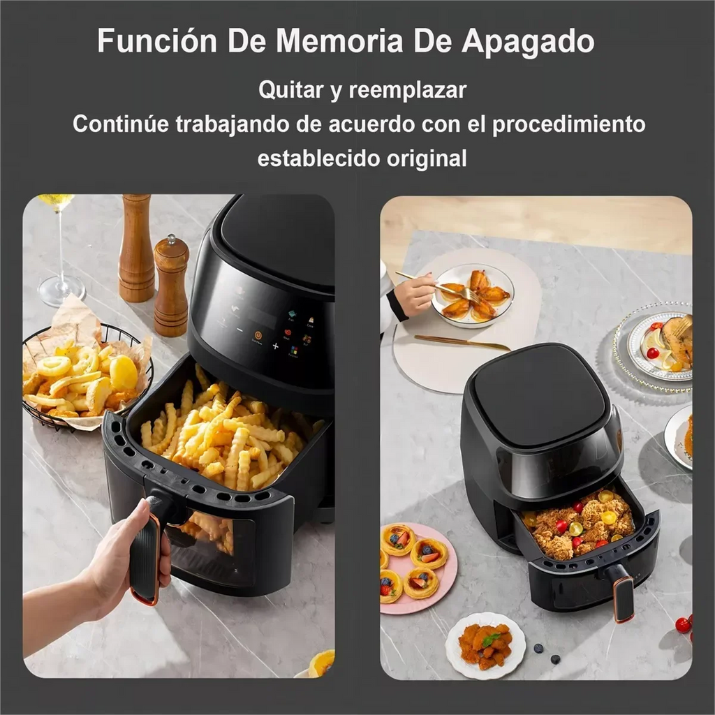1400W Air Fryer Without Oil House 5L Large Capacity Smart LED Touch Thermal AirFryer Cycle Oven Booker French Fries chickens
