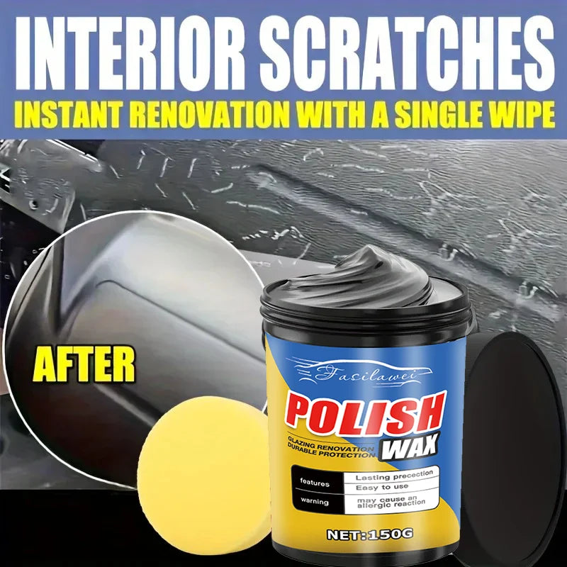 150g Plastic & Rubber Repair Paste - Black Crystal Polish for Car Scratches,