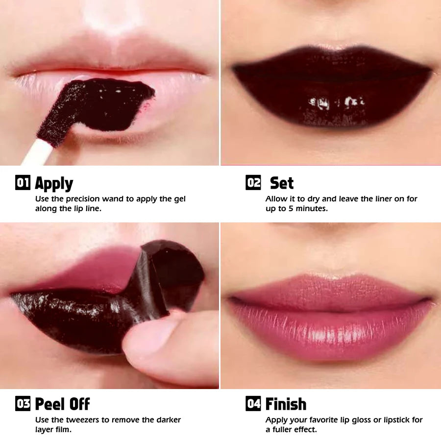 1PC Waterproof Lip Liner Peel Off Lipgloss Long Lasting