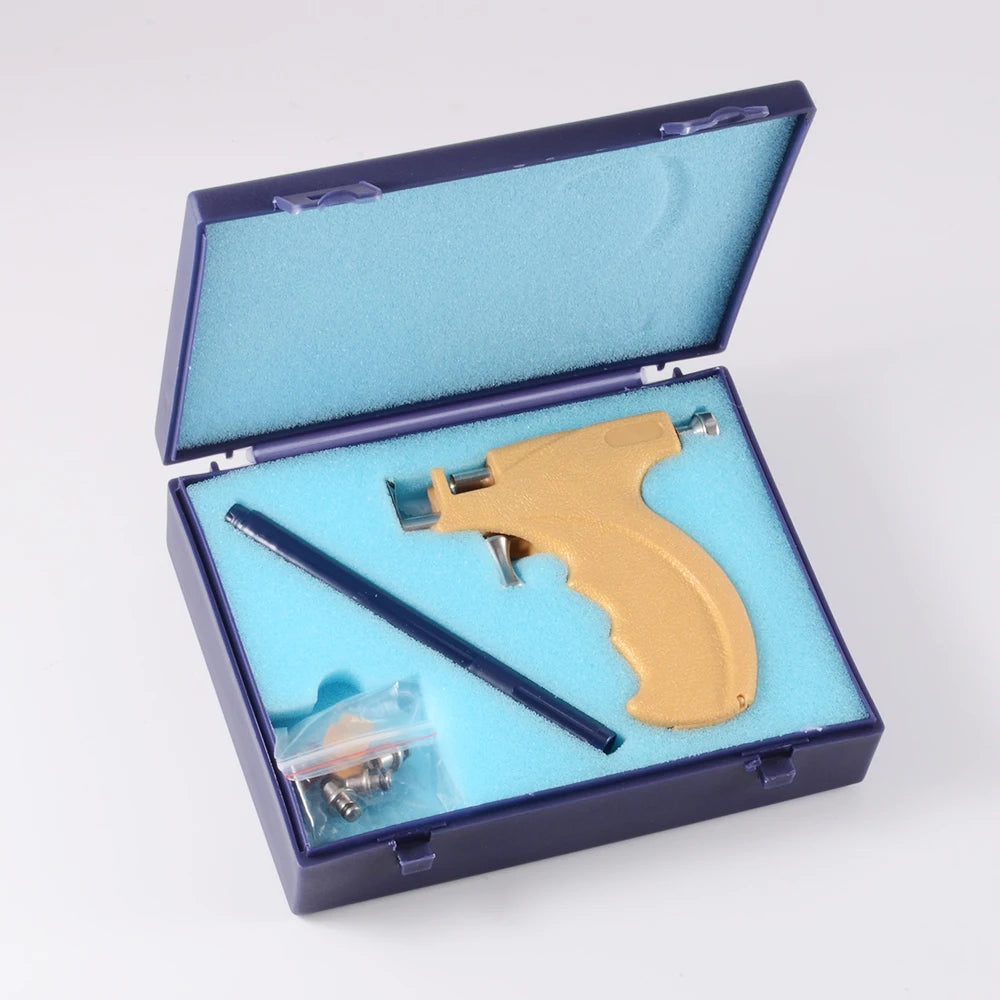 Professional Ear Piercing Gun Tool Set Steel Stud Earrings Safe