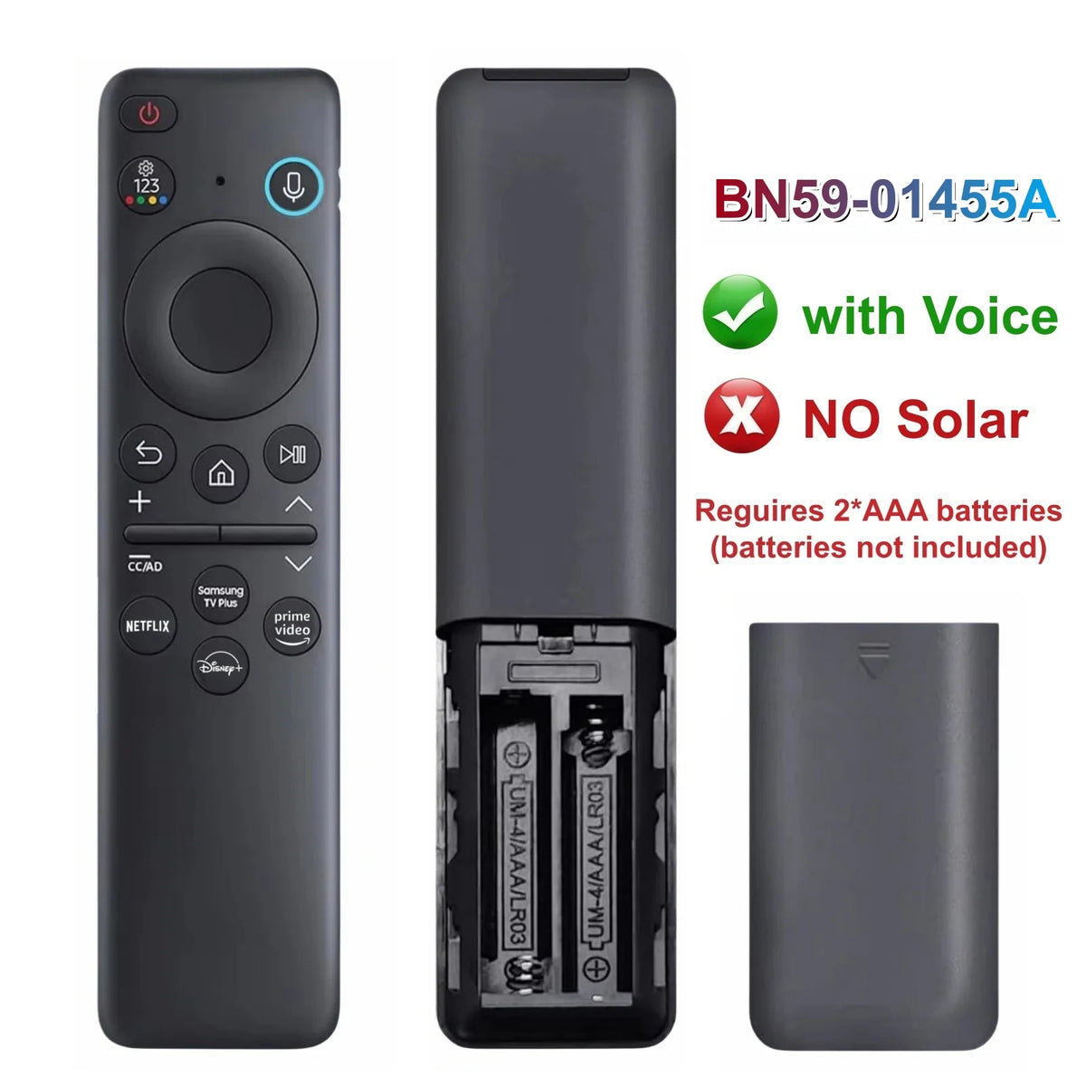 BN59-01432A/1455A Voice Remote for Samsung Smart TVs