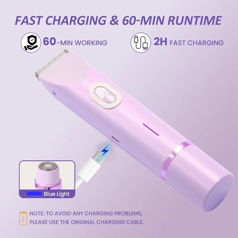 Lenovo Electric Razors for Women 2 in 1 Electric Shaver for Pubic