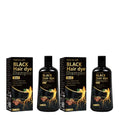Black Hair Dye Shampoo 3in1 with Ginger & Biotin - Long Lasting Color & Gray Coverage for Vibrant Hair