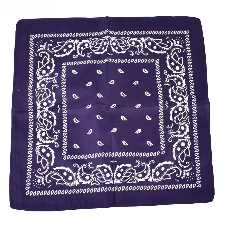 Fashion Hip Hop Wine Red Hair Scarf Unisex Retro Square Scarves Headwear Bandanna Hair Band Neck Wrist Wrap Band Accessories