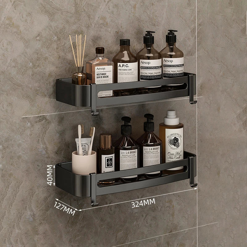 Bathroom Shelf over the Toilet No Drill Wall Mounted Shower Corner Storage Shelves Shampoo Rack Bathroom Hardware Accessories
