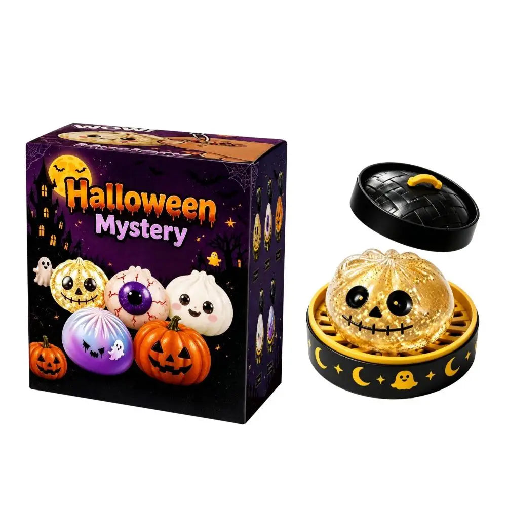 Halloween Party Theme Soft Squishy Dumpling Squishy Steam Box