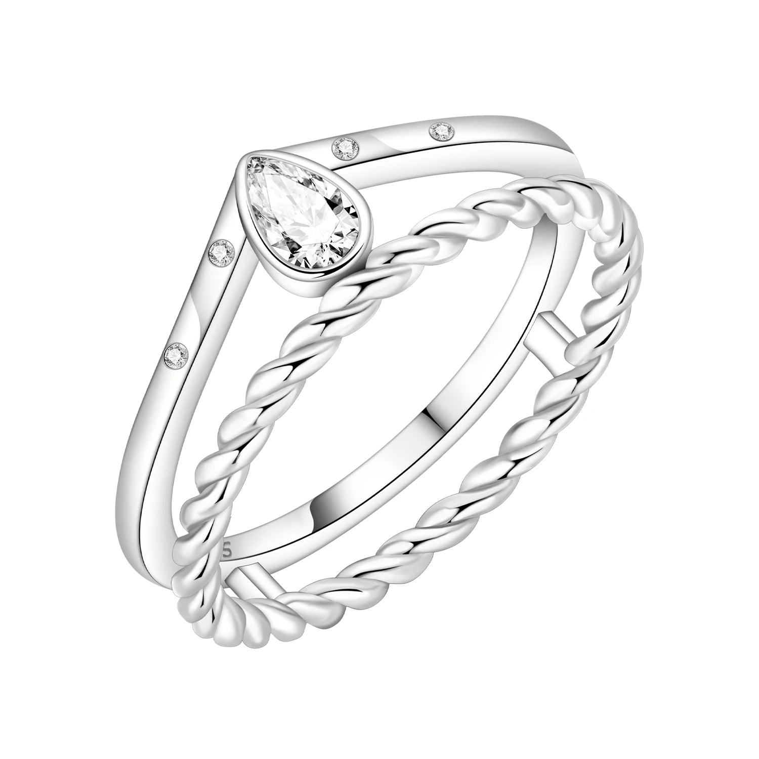 Original Design Sparkling Zircon Butterfly Ring 925 Sterling Silver Elegant Fine Jewelry for Women Wedding Daily Party Gifts