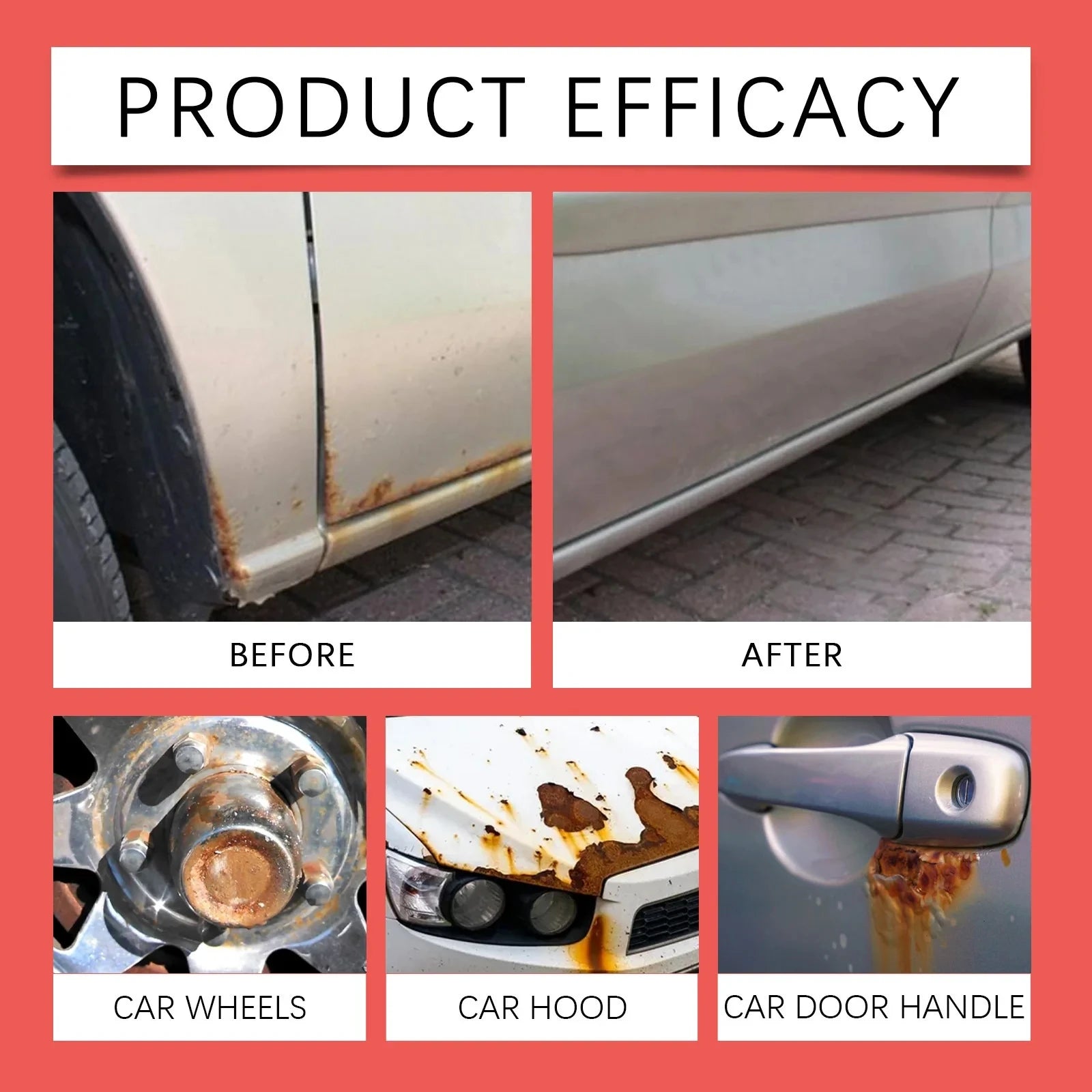 Multi-Functional Anti-Rust Spray |   Powerful Rust and Iron Oxide Remover, Suitable for Chrome Paint Surfaces and Automotive Maintenance.