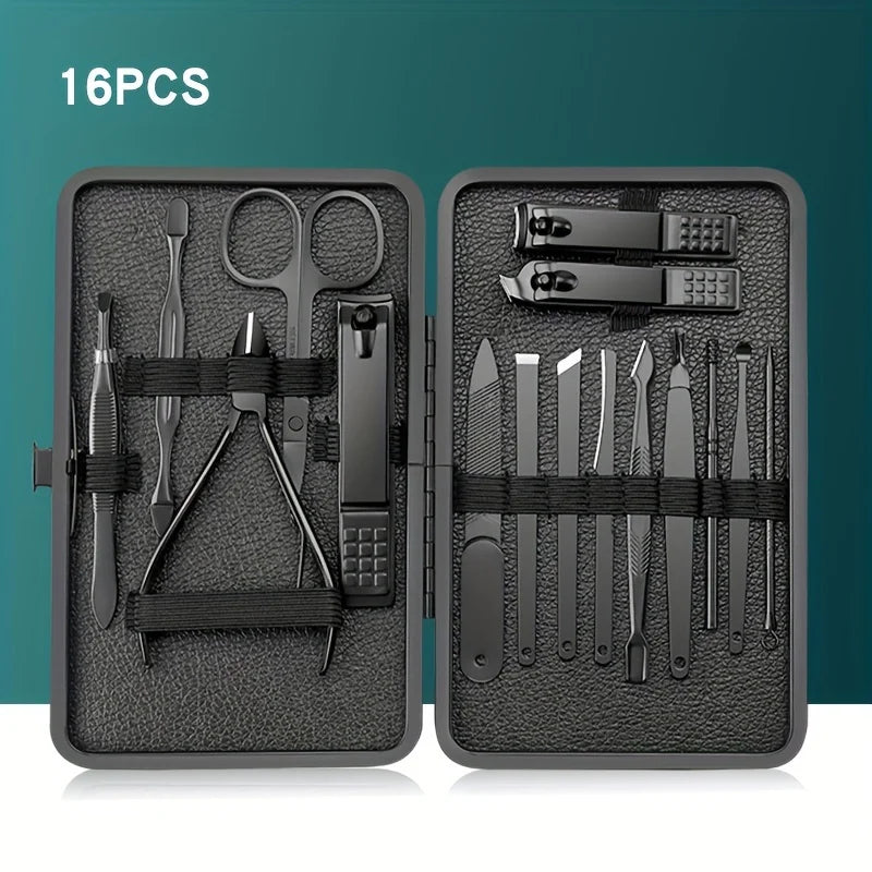 7/10/12/18/20/24PCS Set Professional Fingernail Toenail Set Stainless Steel