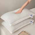3D Ice Beans Cooling Pillow Summer Breathable Cervical Neck Support Pillow Washable Non-collapsible Pillow Core for Home Sleep