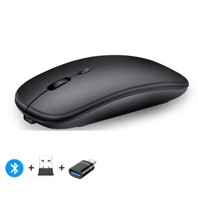 Rechargeable Wireless Mouse Bluetooth-compatible 2.4GHz