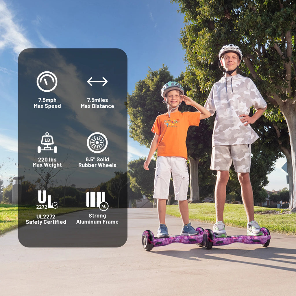 SIMATE P6 Hoverboard, 6.5" Self Balancing Scooter