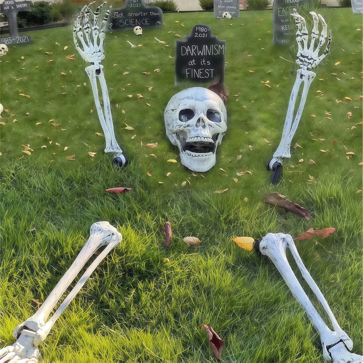 Halloween Skeleton Stake Decorations, Realistic Skeleton Arm Leg Bones