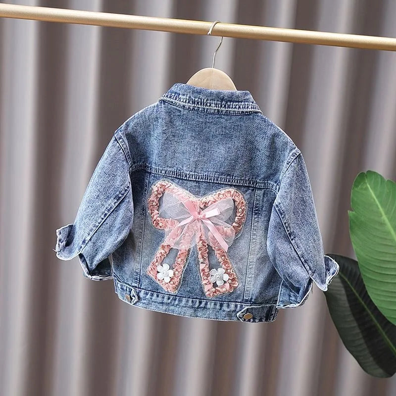 2 3 4 5 6 7 8 9 10 11 12 Years Spring Girls Denim Jacket New Fashion Cute