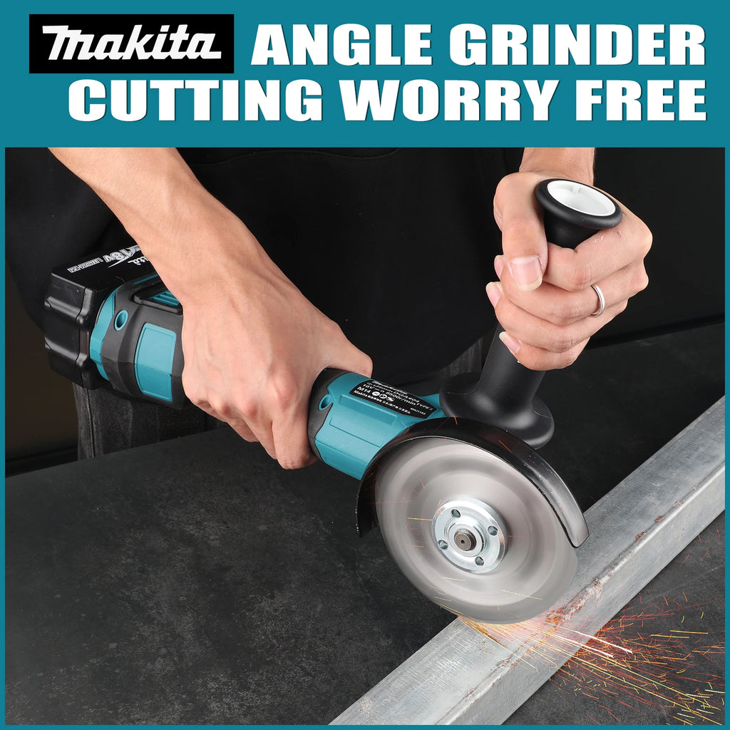 Makita DGA404 18VBrushless Angle Grinder: 125mm Wheel, 680W, 10000RPM for Metal Cutting, Grinding & Industrial Construction Jobs