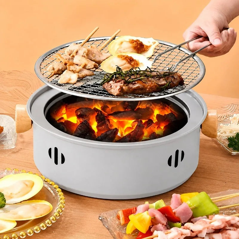 Portable Mini BBQ Grill Stainless Steel Charcoal Desktop
