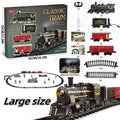 Kids Electric Steam Train Toy Rail High-Speed Rail Parking Lot Model Family Reunion Party Game Boy EMU Birthday Gift