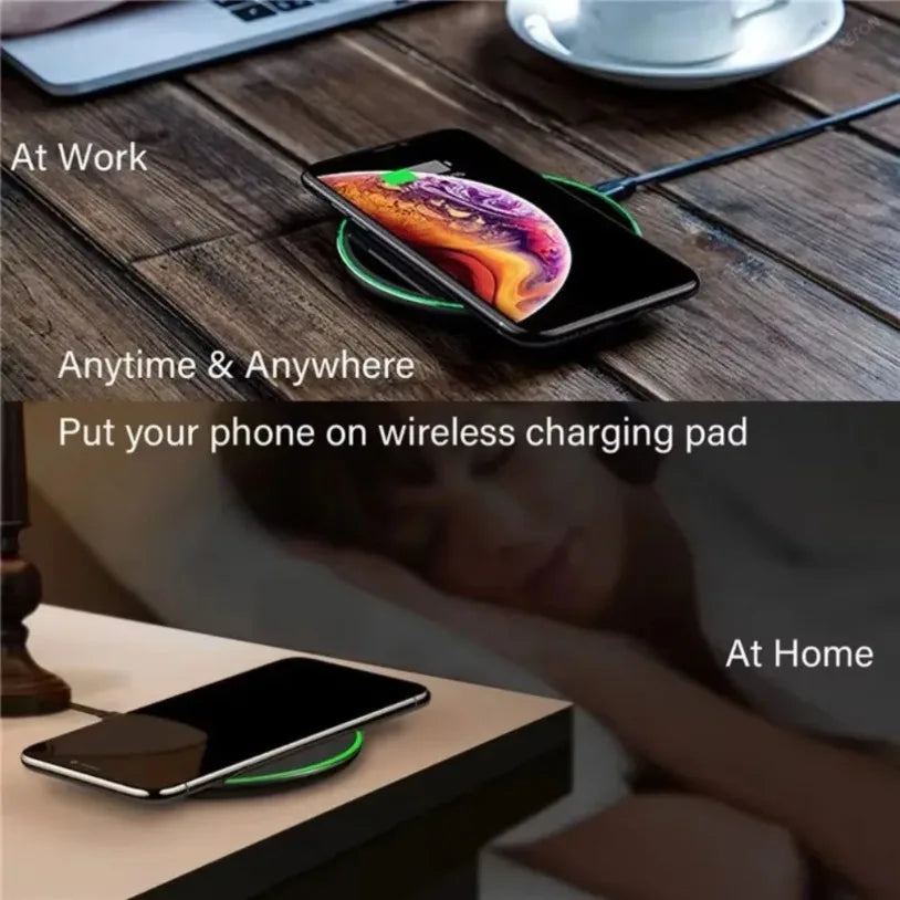 Wireless Charger Pad Fast Wireless Charging Station For Samsung  Xiaomi iPhone