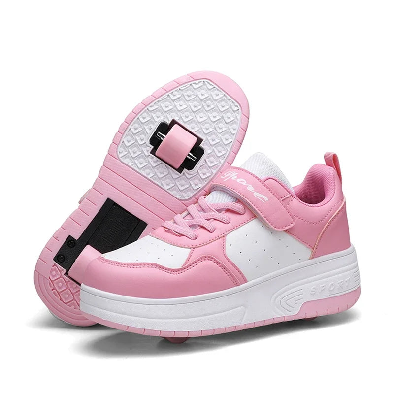 Ultra-Light Detachable Student Roller Skates With Two Wheels