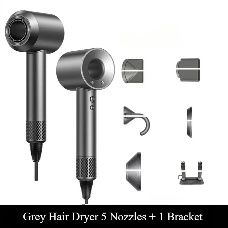 5 in 1 Professional Hair Dryer, with Hot and Cold Air Functionality - Lightweight and Thermostatic Styling Tool for Smooth Hair