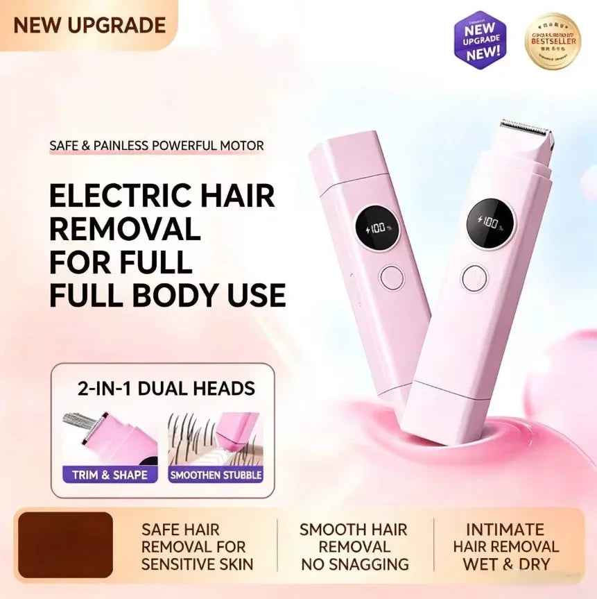 Rechargeable Waterproof DualHead Women Hair Remover Painless
