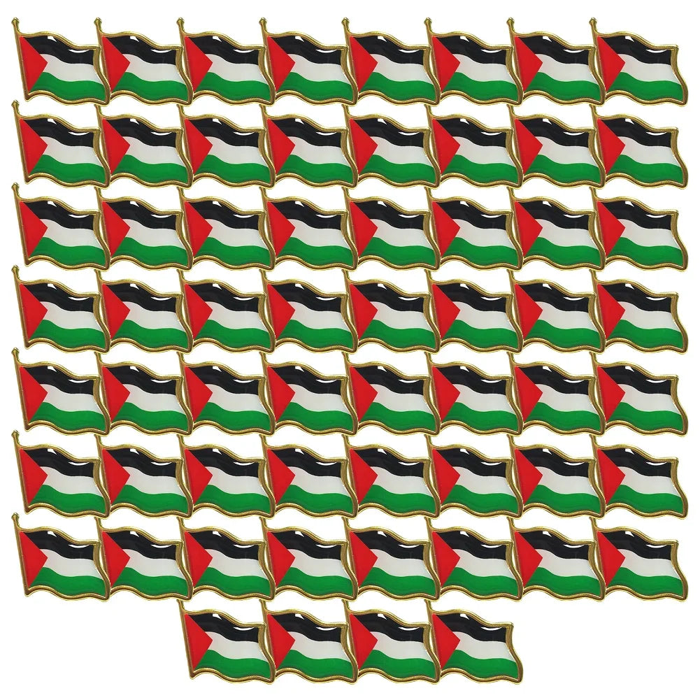 5-80Pcs Palestine Metal Flag Lapel Pin Badges For Clothes Backpack Brooch Delicate Souvenir Badge Pin Palestinian Brooch Gifts