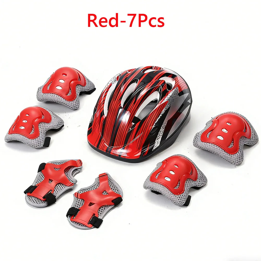 Kids Bike Helmet, Toddler Helmet for Youth Adult, Knee Pad Elbow Pad Wrist Guard Protective Gear Set for Bike