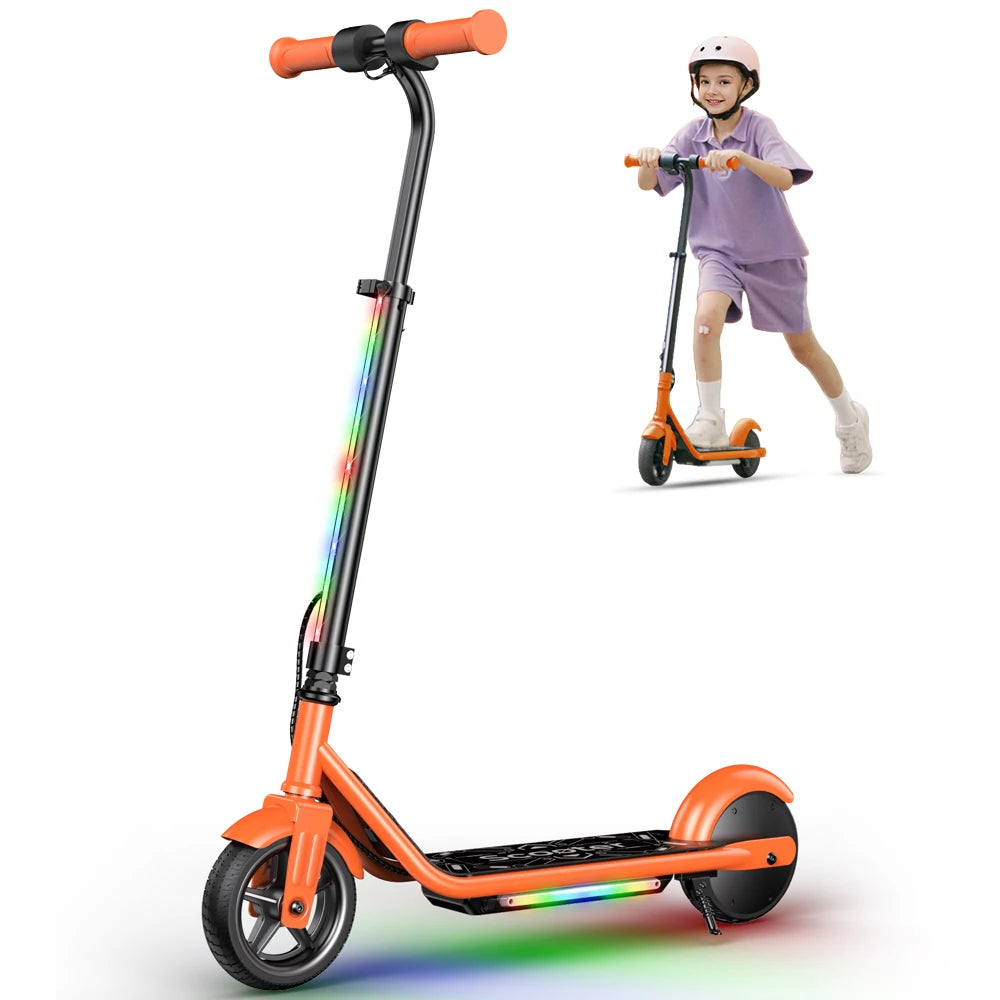 K2Pro Electric Scooter for Kids Ages 6-12 150W E-Scooter Riding Toys 6.5 inch Children E-scooter 3 Speeds LED Light Adjustable u
