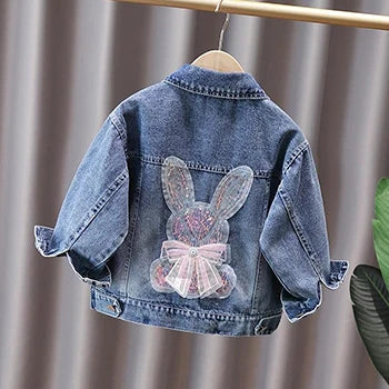 2 3 4 5 6 7 8 9 10 11 12 Years Spring Girls Denim Jacket New Fashion Cute