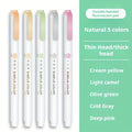 5pcs Dual-Tip Highlighters, 20 Vibrant Colors
