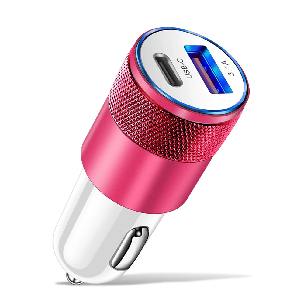 Dual Ports Fast Charging Mobile Phone Type-C Adapter PD 12W USB