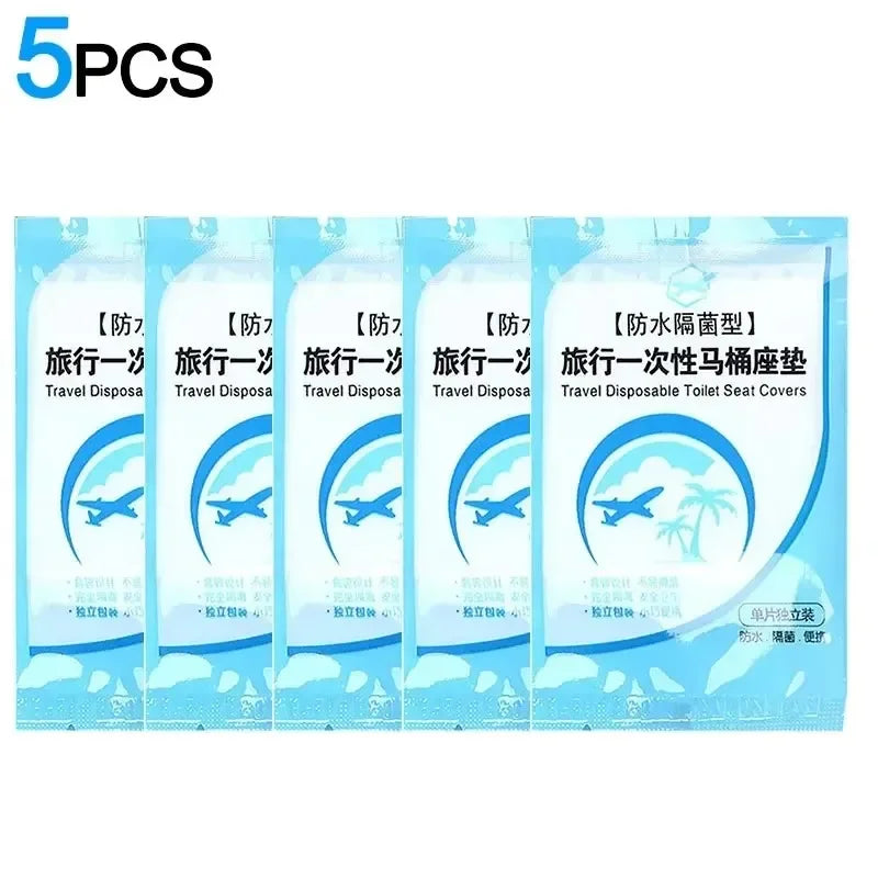 5-100Pcs Disposable Toilet Seat Cover Mat Portable Waterproof Safety