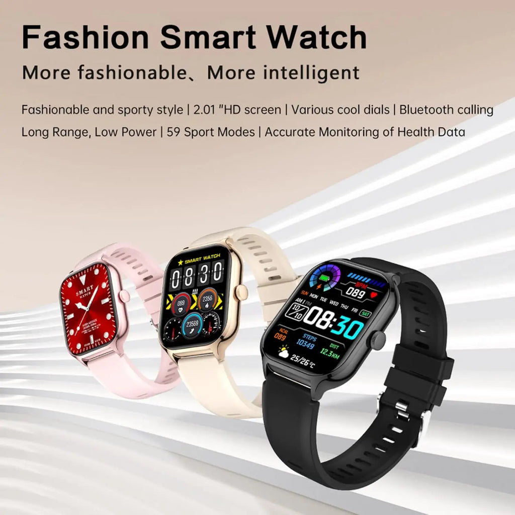 Smartwatch with HD Touch Screen, Wireless Calling, Alarm, Multi-Sport Modes