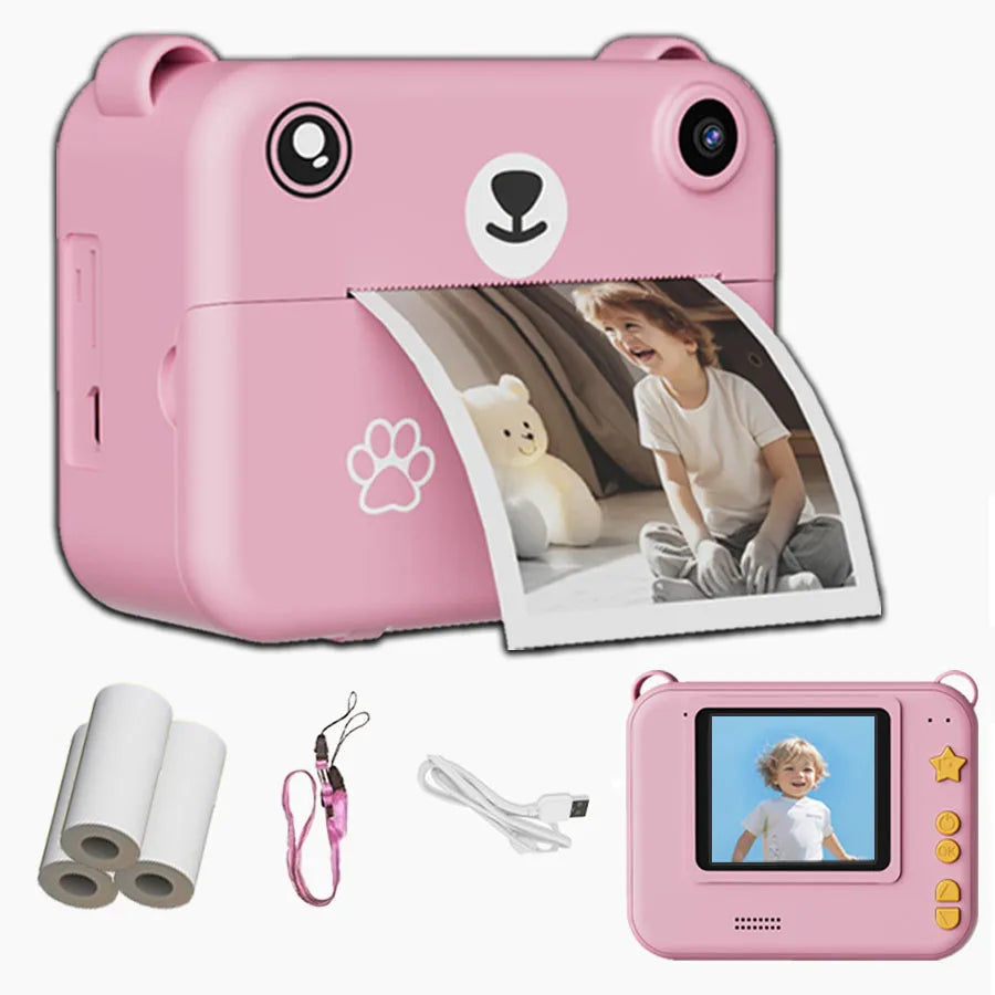 Kids Digital Camera Photography Instant Print Photo 1080P HD With Video Recorder