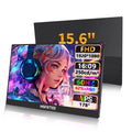 HGFRTEE 15.6 Inch Portable Monitor, FHD USB-C Mini HDMI External Second Screen