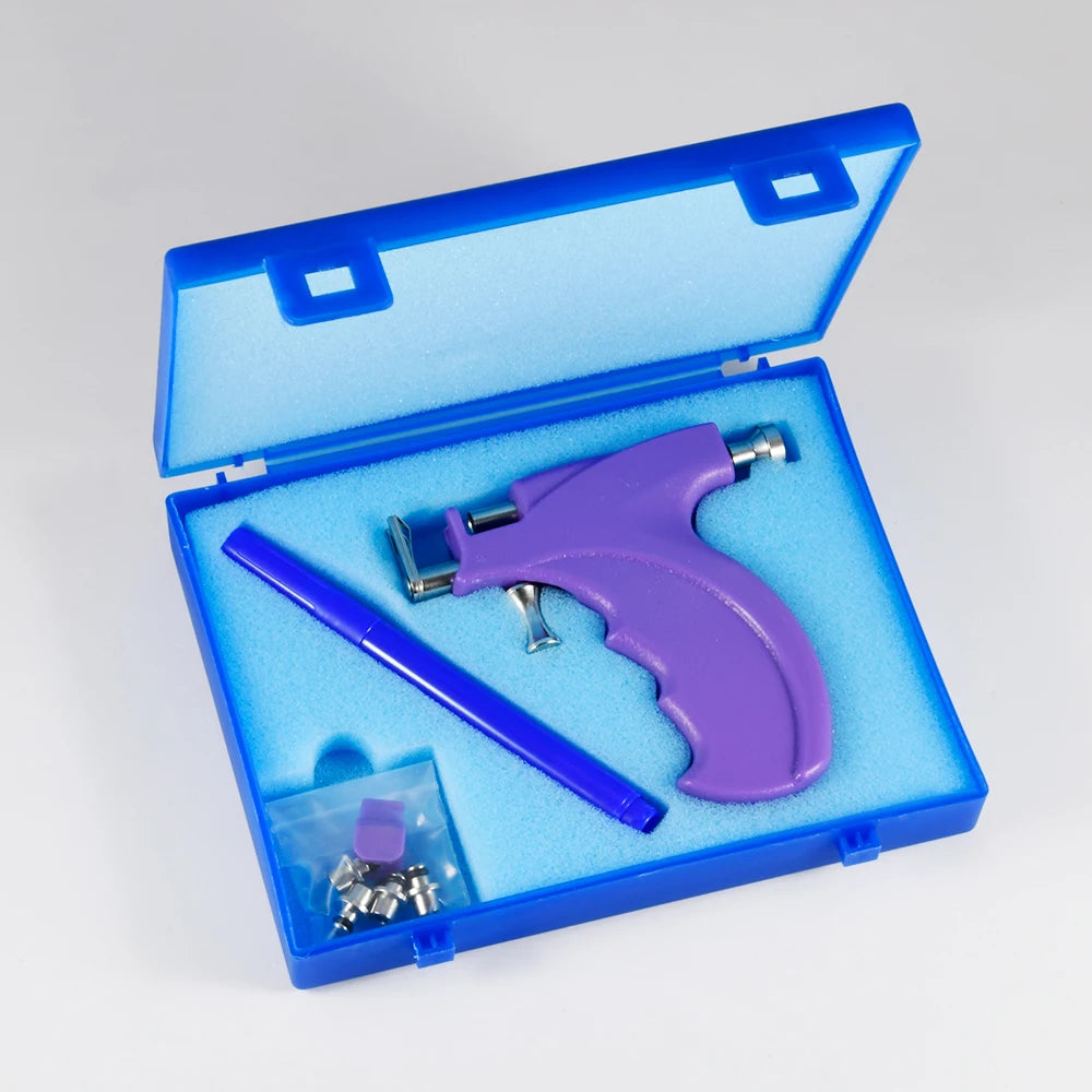 Professional Ear Piercing Gun Tool Set Steel Stud Earrings Safe