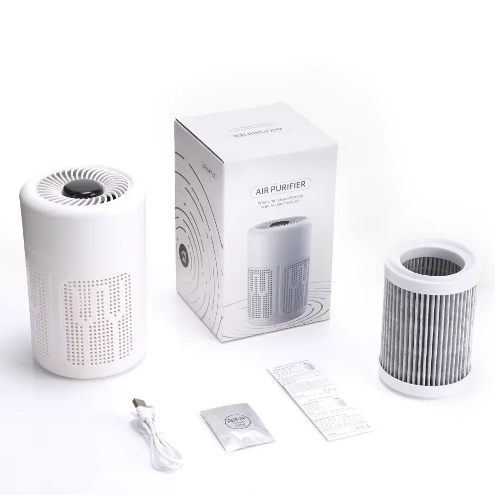 Air Purifier Smoke Odor Negative Ion Generator USB Portable