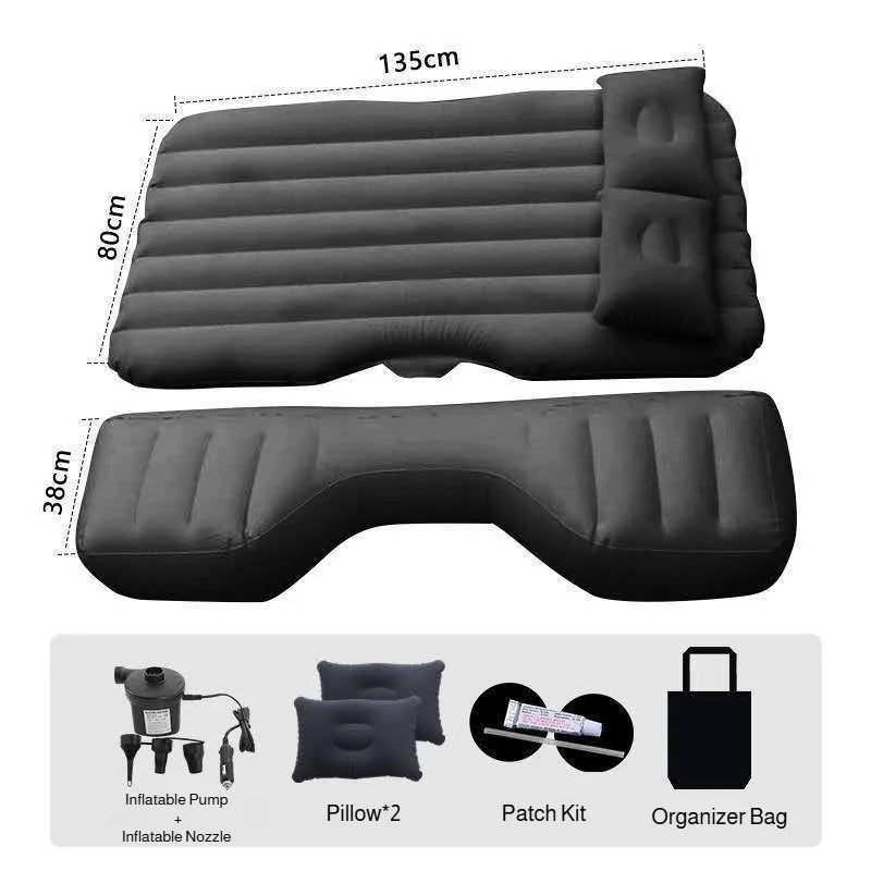Car Air Inflatable Mattress with Support Legs Separate for Back Seat Portable Sleeping Bed for Outdoor Travel Camping Cushion