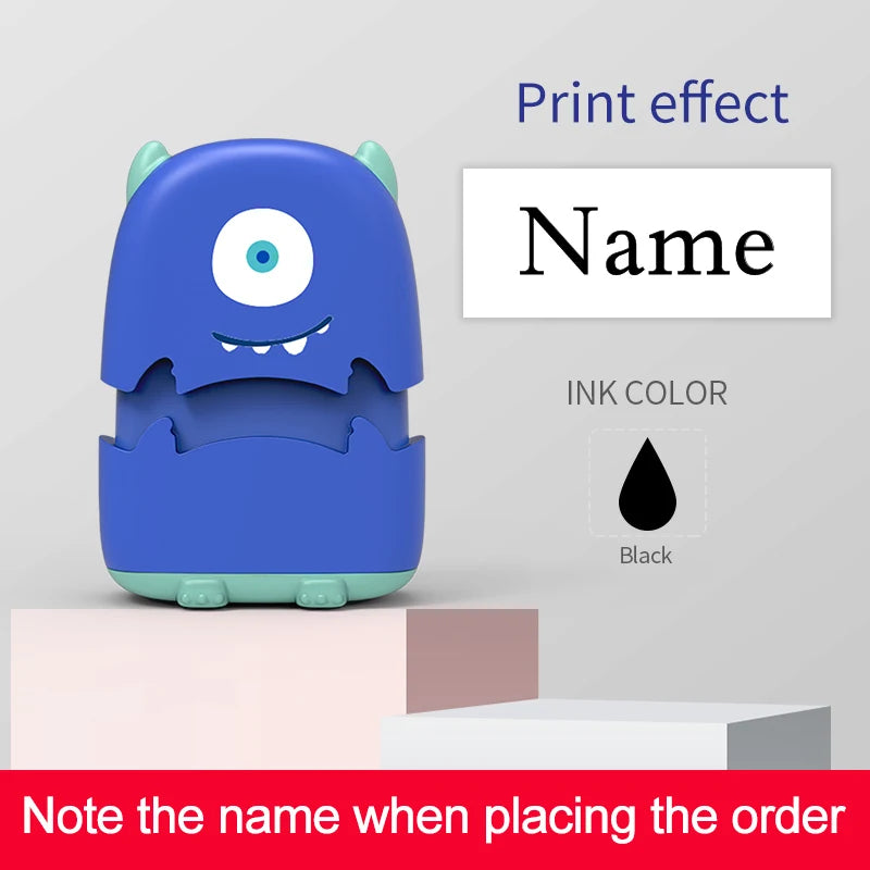 Custom Cartoon Baby Name Stamp Kit - Reusable for Cotton