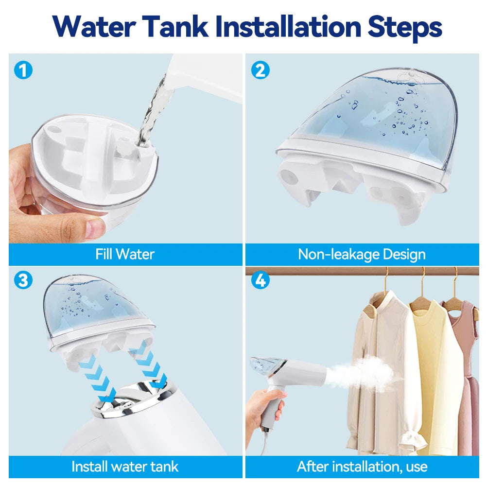 Small Portable Steamer Iron Garment 2 in 1 Foldable Clothes Steamer With 30s Fast Heat-up 1000W Portable Folding Travel Steamer
