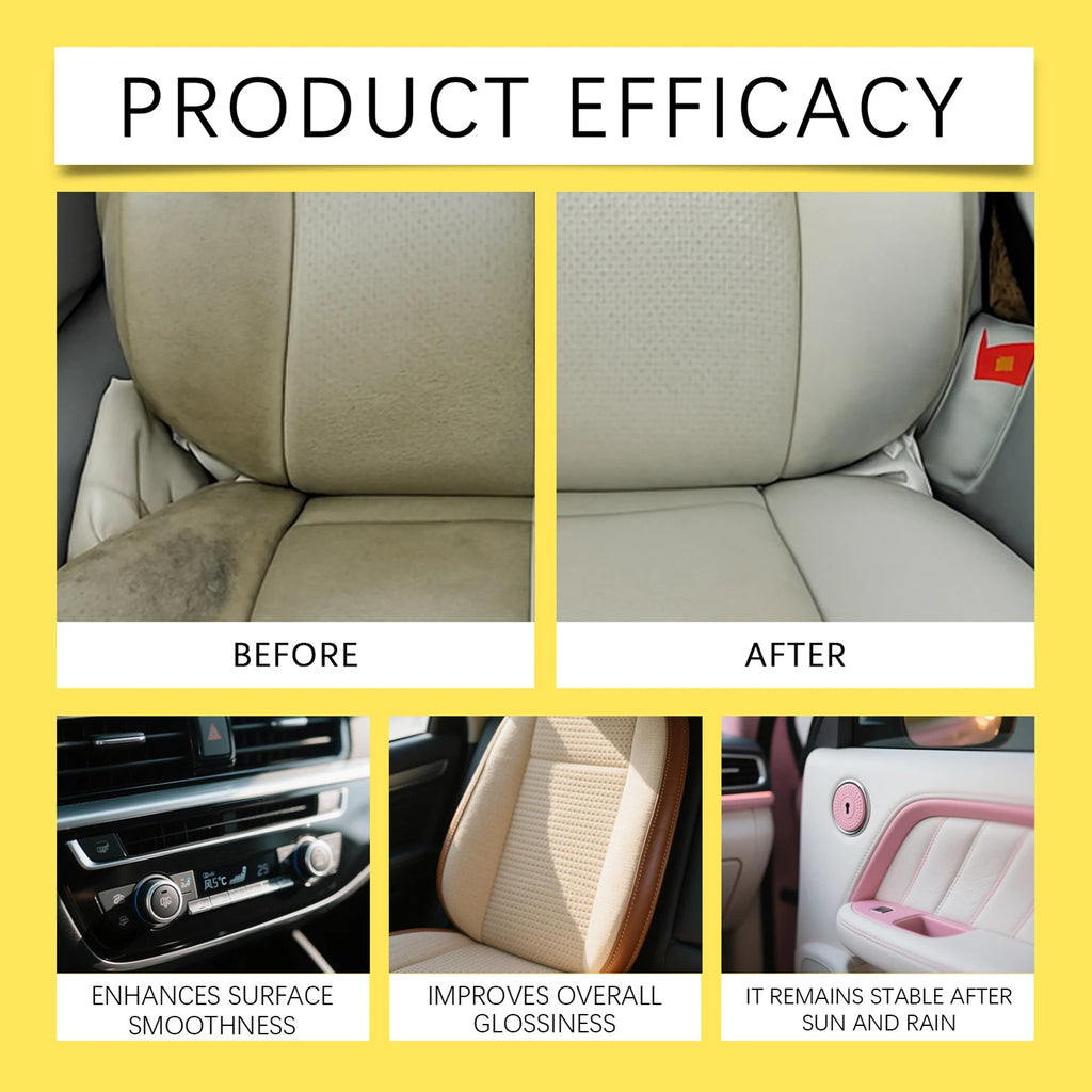 Quick Car Leather Restoring Liquid Long Service Life Quick Cleaner with Sponge and Towel for All Kinds of Car Type