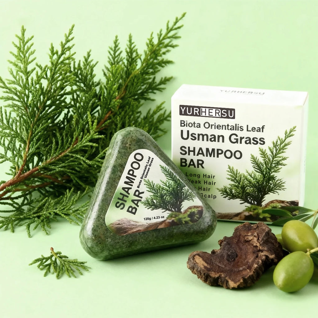 Usman Grass Shampoo Bar For Hair Growth, Anti Hair Loss, Controls Oil, Natural Organic Soap Bar