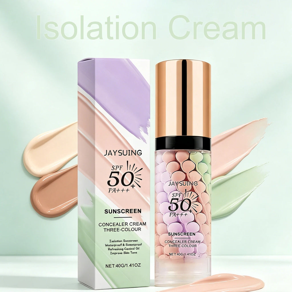 Tri Color Isolation Cream Sunscreen Primer Waterproof
