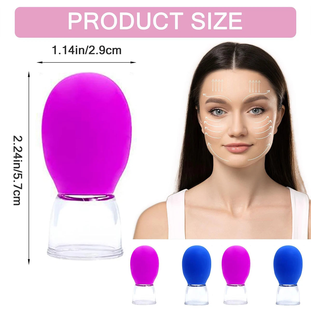 4-piece compact facial cupping care set