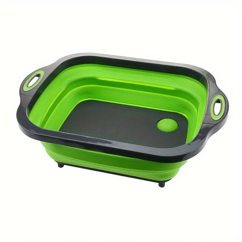 2-in-1 Portable Basin: Saves space, has sink & storage. Durable PP for camping, travel, home. All-season use.