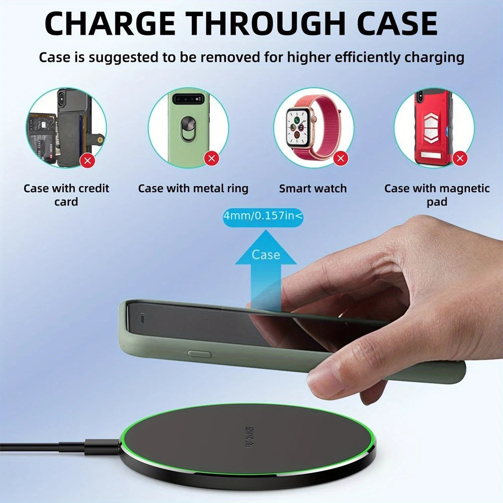 30W Wireless Charger for IPhone17 16 15 14 13 12 X XR XS Max 8 for Samsung S24 S23 S22 S10 S20 Note10 20 Xiaomi Huawei Phone